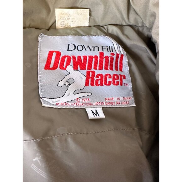 VTG 80s Downhill Racer Down Fill Retro Vest M Outdoors Utility pockets Gorpcore - Picture 2 of 9
